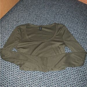 Shein Long Sleeve Crop Top